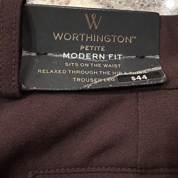Worthington Petites Modern Fit Chocolate pants- NWT - Picture 8 of 10
